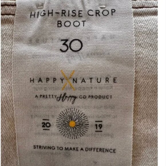 Kate Hudson Happy X Nature High Rise Crop Boots Jeans - Picture 2 of 14